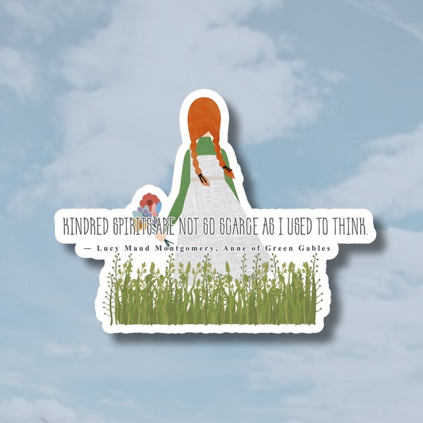 Anne of green gables kindred spirits waterproof glossy vinyl sticker