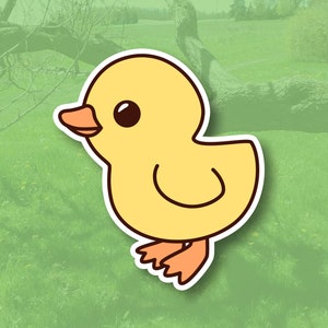cute baby duckling - waterproof glossy vinyl duck sticker