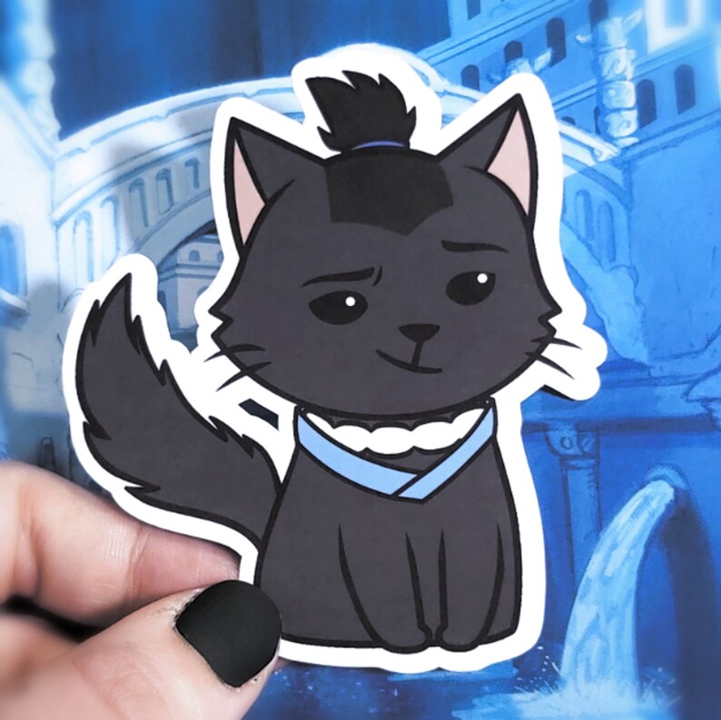 Avatar the last airbender waterproof Sokka cat sticker