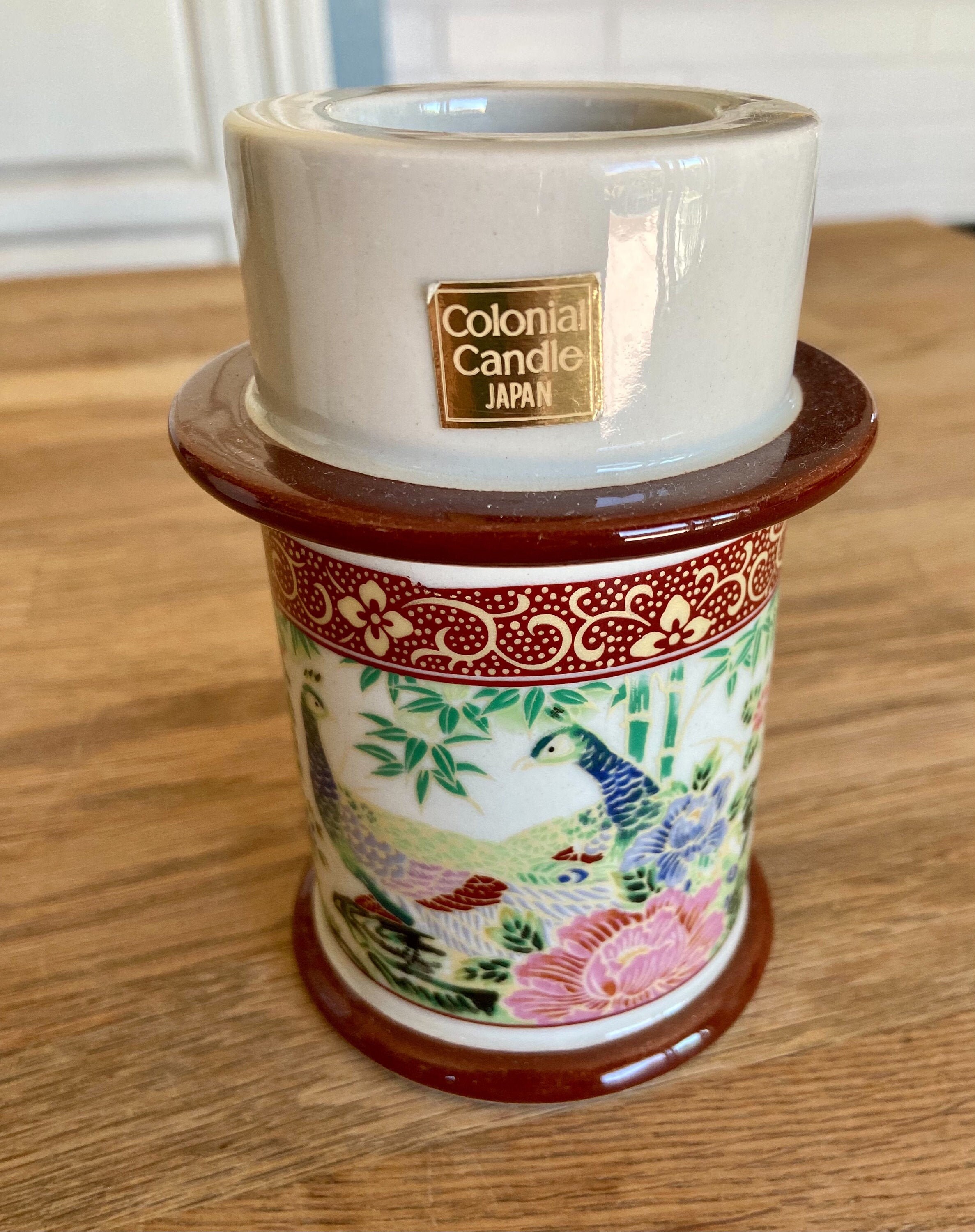 Vintage Ceramic Colonial Candle Co. of Japan 3 Way Candle Etsy UK