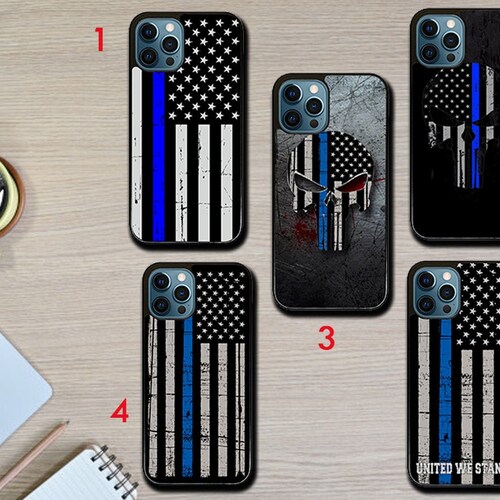 Thin Blue Line Iphone Casepolice Flag Phone Case Cover - Etsy