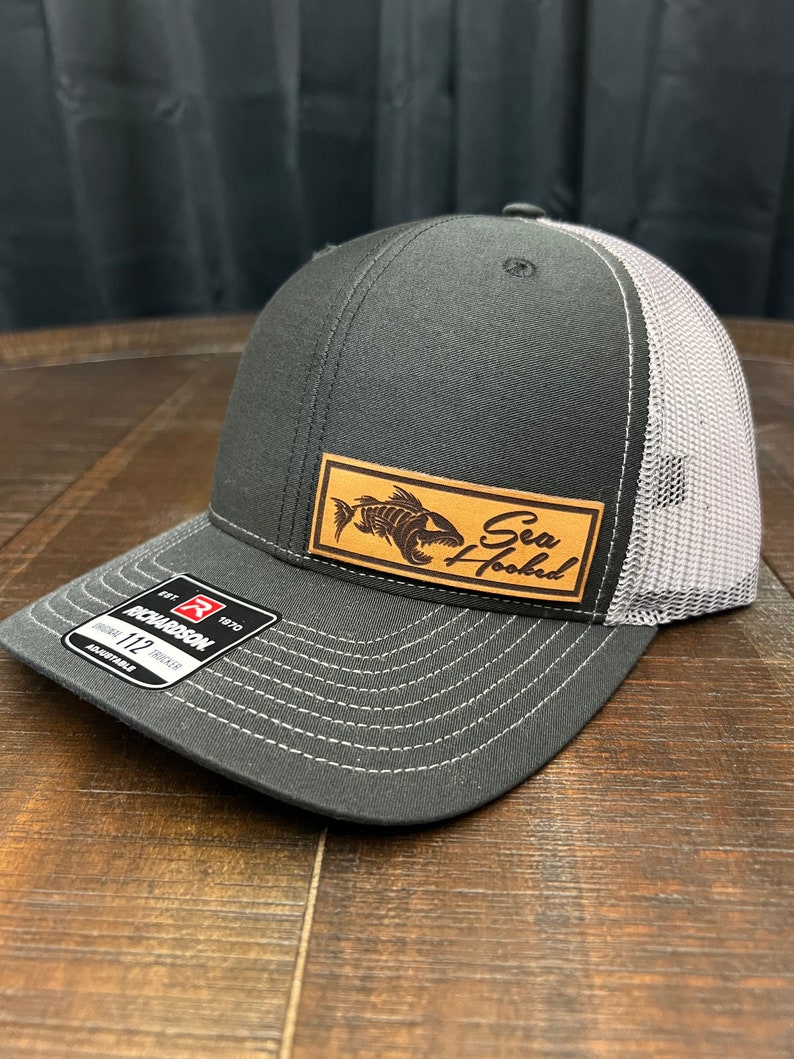 Oilfield Hat Fishing Cap Truckers Hat Leather Patch Cap Etsy