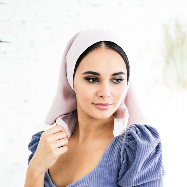 Listo para enviar. Algodón Iglesia triángulo pañuelo Envoltura para cubrir la cabeza Envoltura natural para la cabeza Velo católico Mantilla de velo de iglesia o capilla