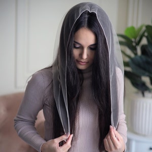 READY-TO-SHIP Embroidered Church Head wrap head covering  scarf Orthodox veils Catholic veil Church or Chapel veil mantilla for women