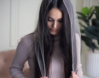 READY-TO-SHIP Embroidered Church Head wrap head covering  scarf Orthodox veils Catholic veil Church or Chapel veil mantilla for women