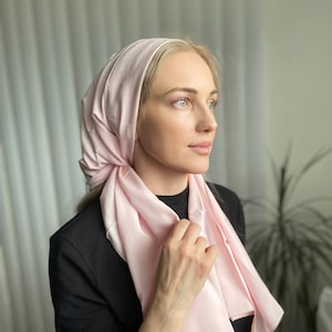 READY-TO-SHIP Soft Cotton Scarf head covering for veiled women Church soft head wrap Orthodox shawl Natural scarf Chapel veil mantilla