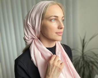 READY-TO-SHIP Soft Cotton Scarf head covering for veiled women Church soft head wrap Orthodox shawl Natural scarf Chapel veil mantilla