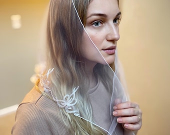 READY-TO-SHIP Embroidered Church Head wrap head covering  scarf Orthodox veils Catholic veil Church or Chapel veil mantilla for women