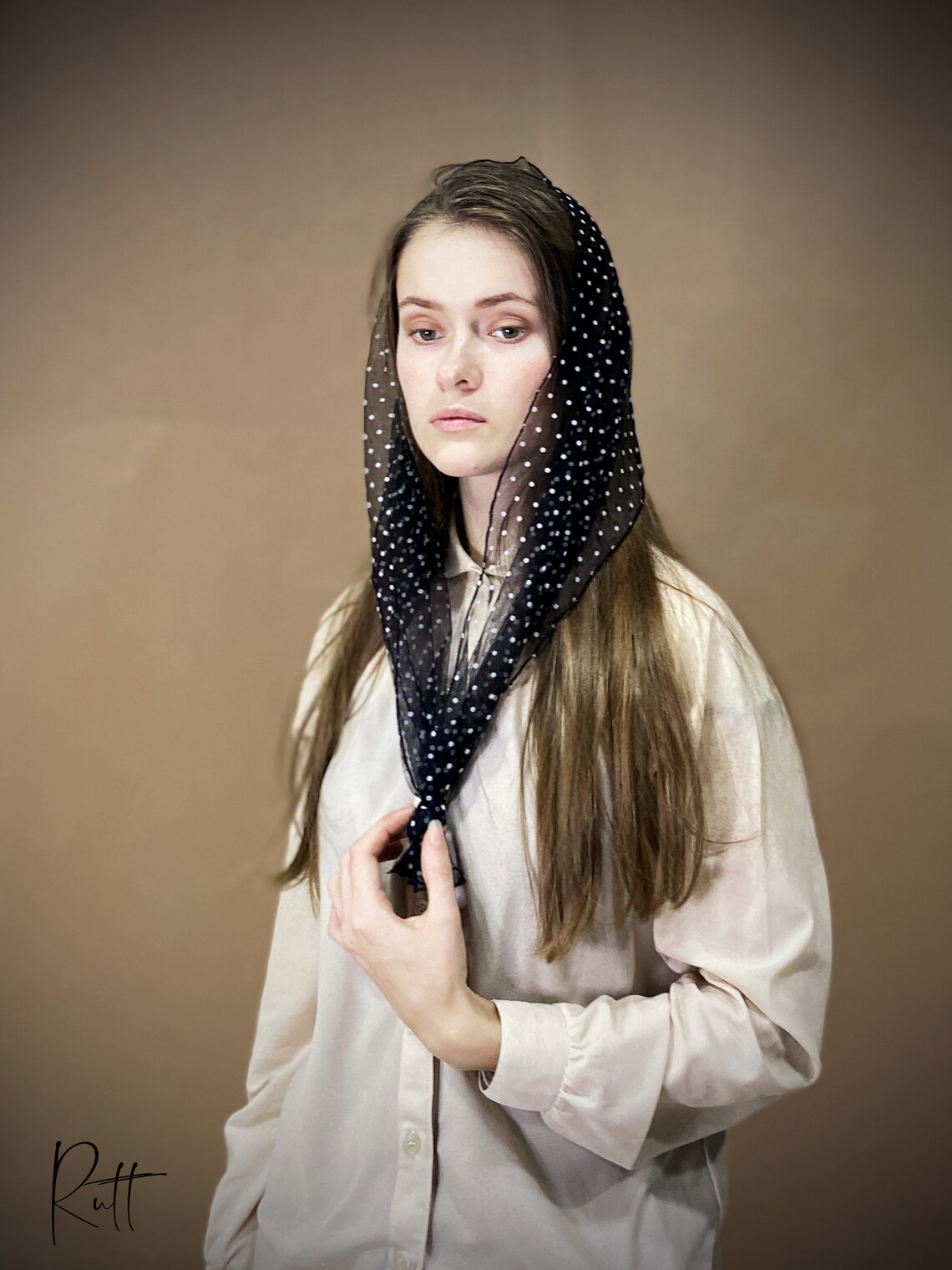 Dotted Shawl Christian Scarf Church Scarf head covering Etsy