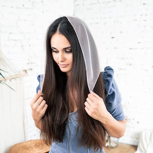 READY-TO-SHIP. Plain Church triangle kerchief Head covering wrap Tulle head wrap Catholic veil Church or Chapel veil mantilla