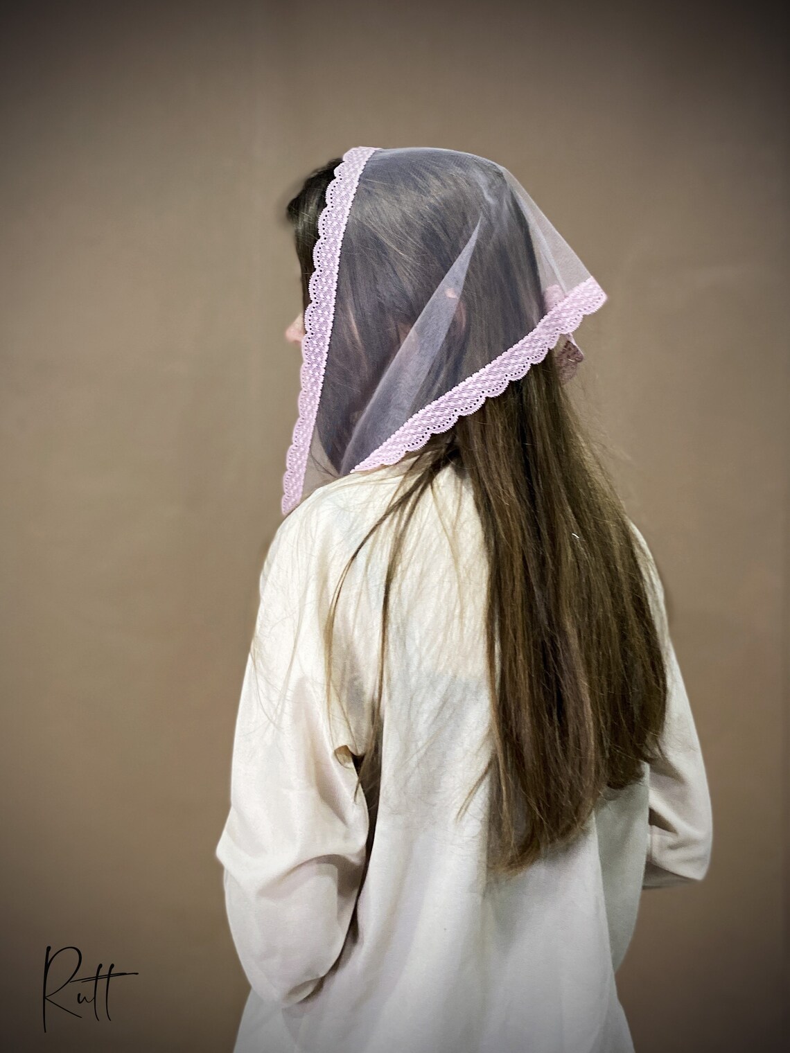 White Church head covering Christian women Head wrap Orthodox Etsy