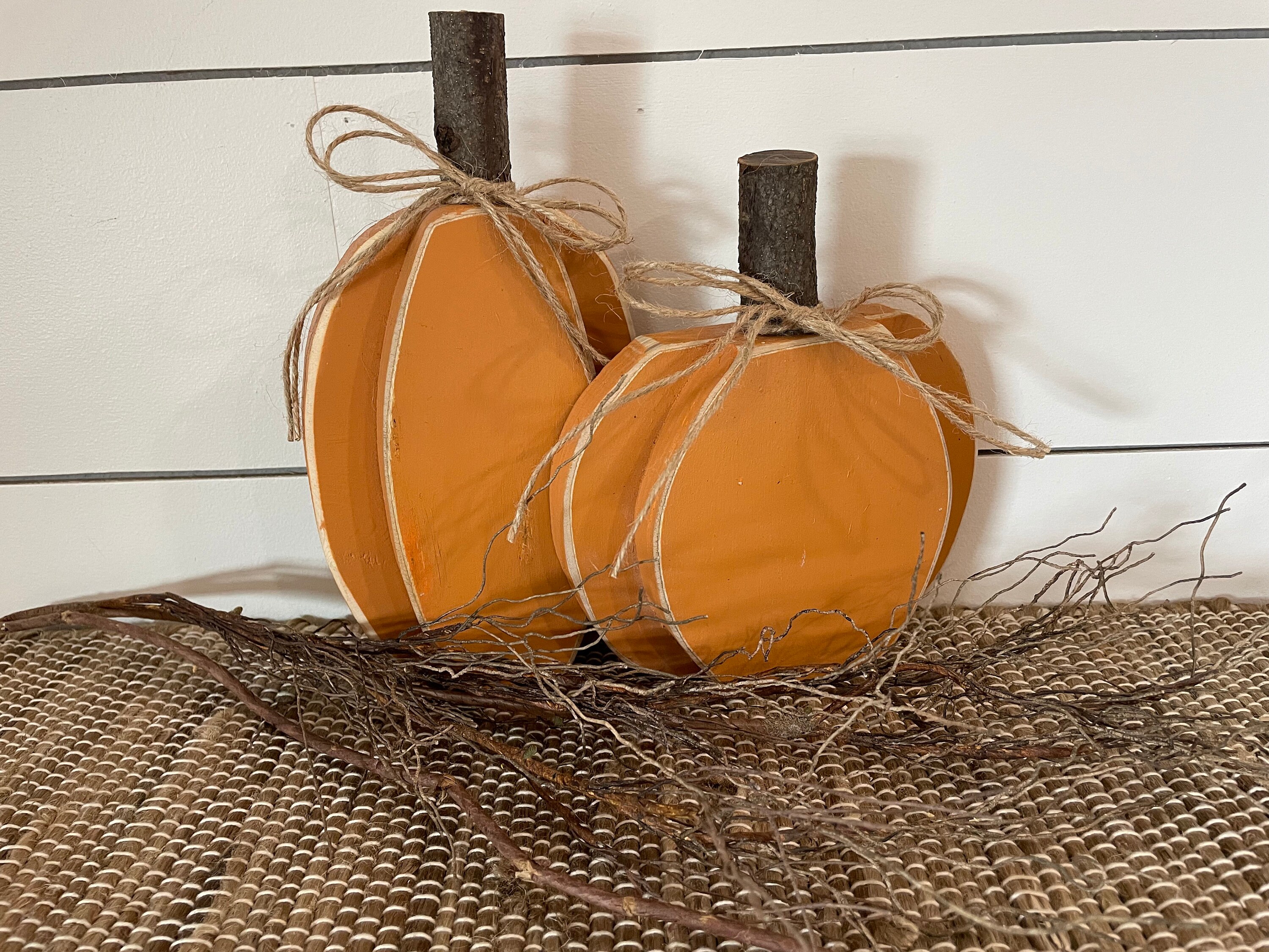Rustic Wood Pumpkin Set: Fall Thanksgiving Decor. - Etsy