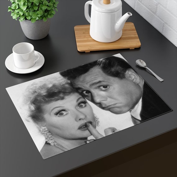 I Love Lucy black and white Placemat Etsy