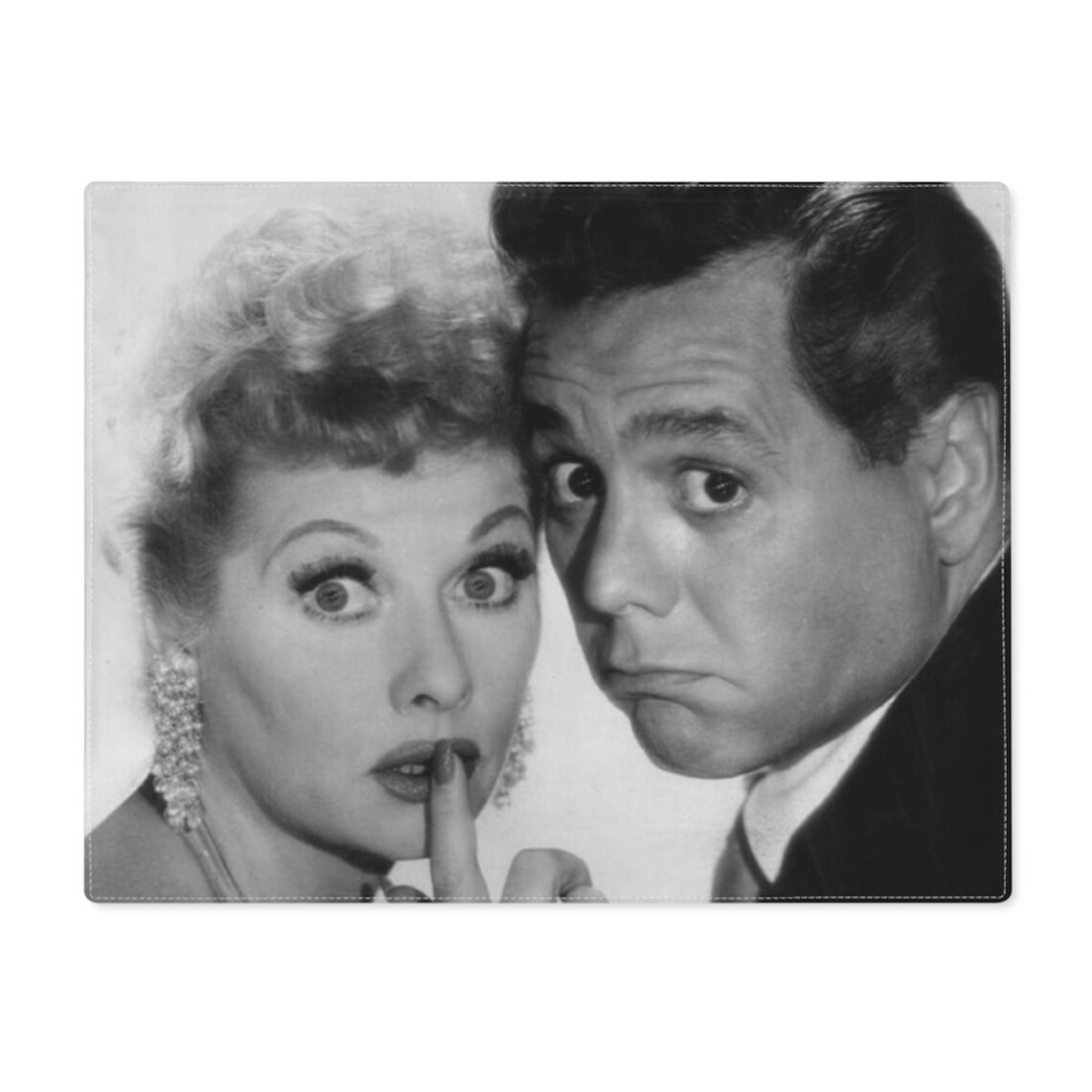 I Love Lucy black and white Placemat Etsy