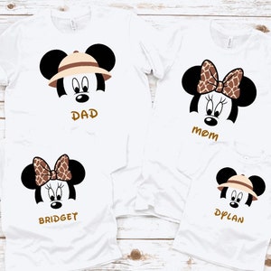 Safari Mickey Minnie Family shirts