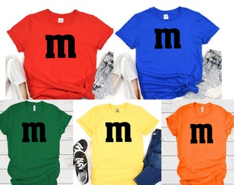 Camisas de matrimonio familiar grupal, camisas de grupo, camisas de M&M, camisas a juego de caramelos, camisas familiares de Halloween