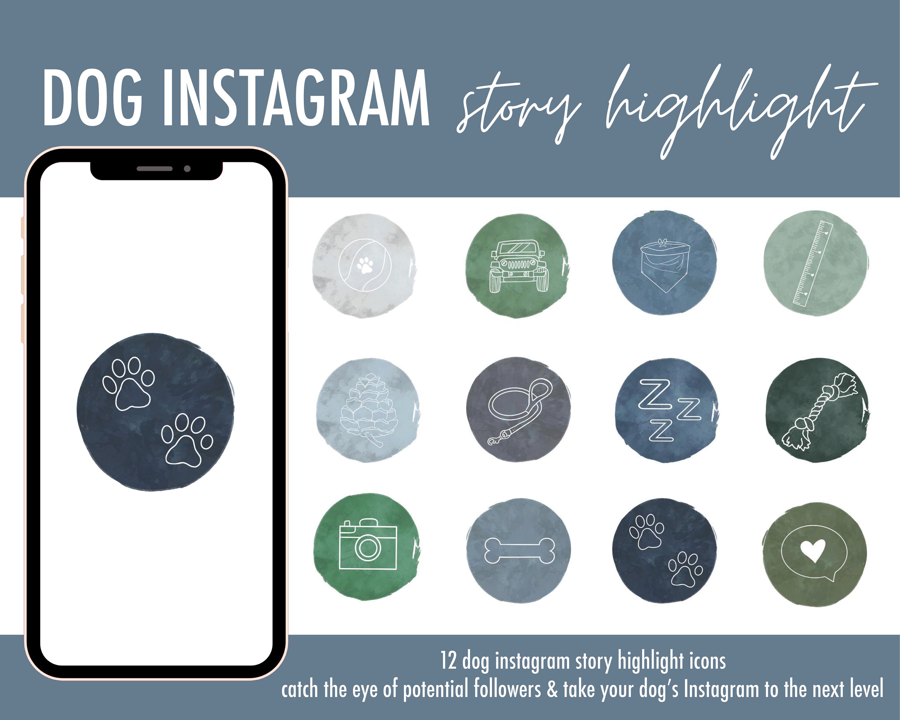 Dog Instagram Highlight Covers / Dog Instagram Story Highlight Etsy