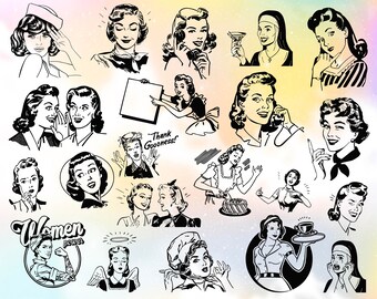 Download Retro Woman Svg Etsy