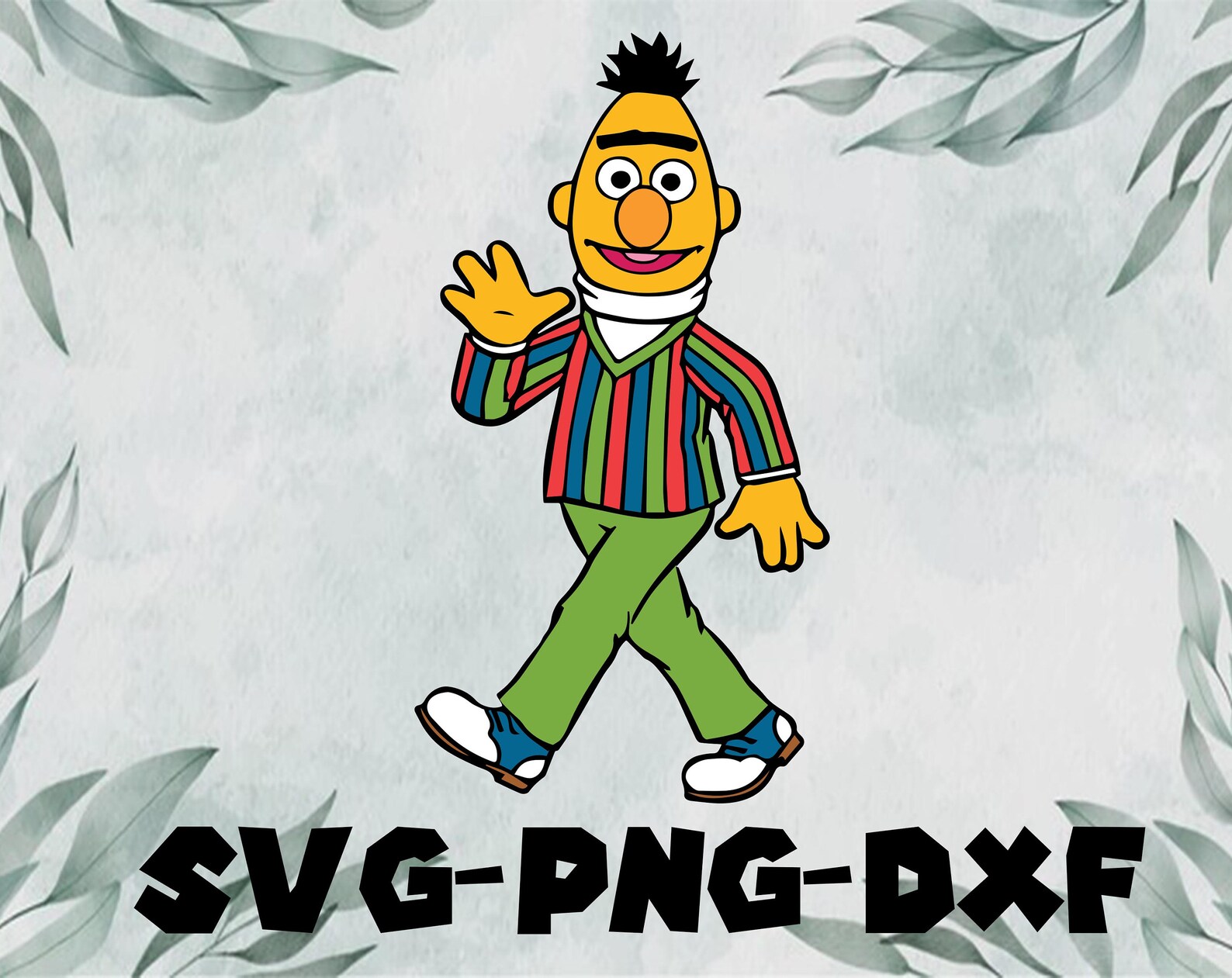 Sesame Street Bert svgpngdxf Sesame Street svgpngdxf | Etsy