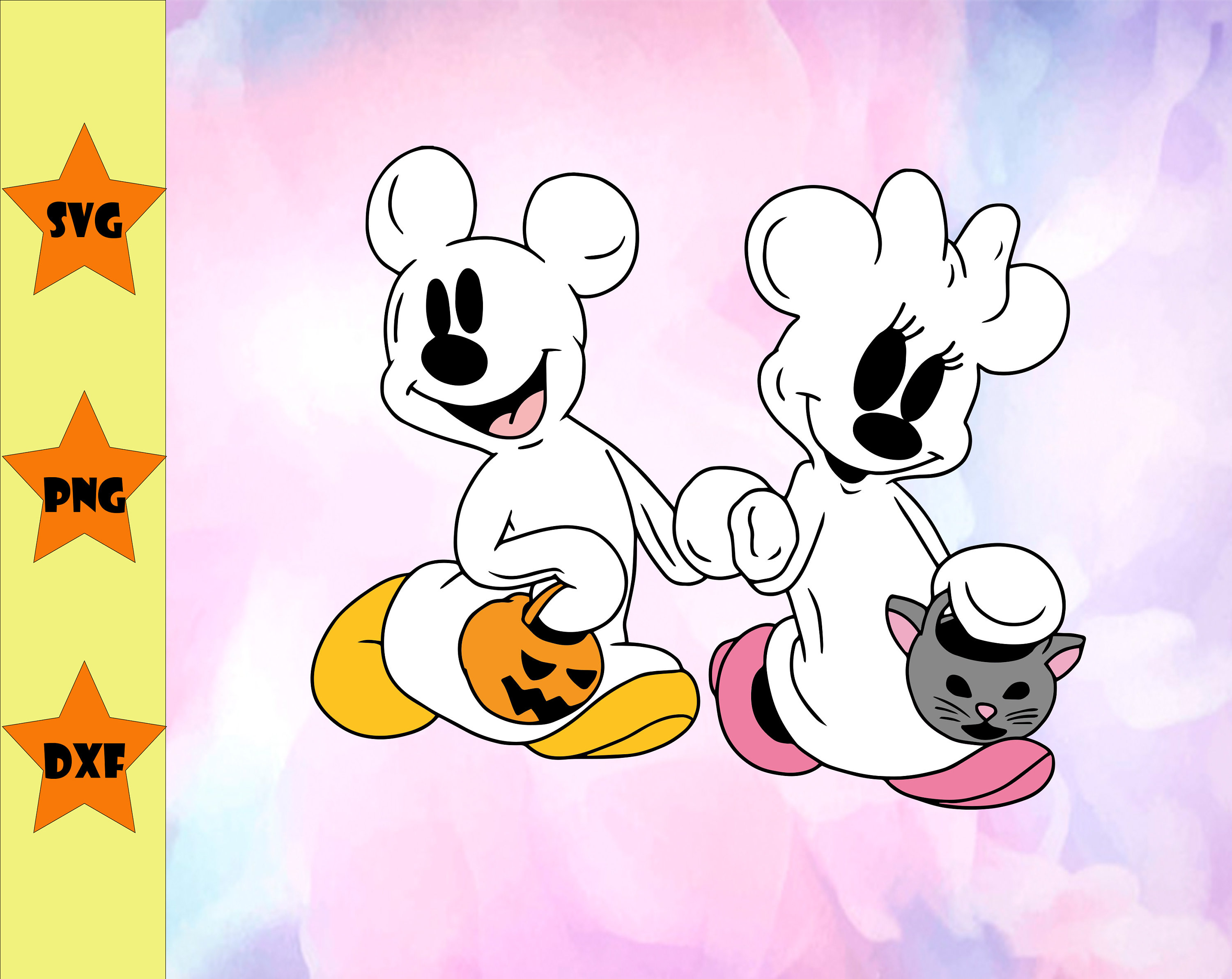 Mickey Mouse Ghost svgpngdxfMinnie Mouse Ghost Etsy
