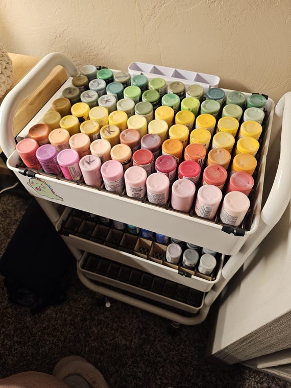 Dividers for craft paint storage