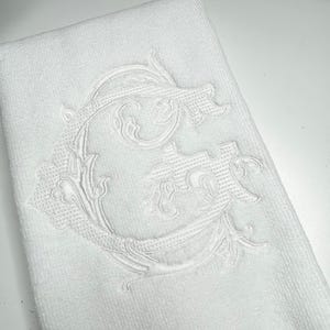 Vintage Vine Monogram Linen Towel