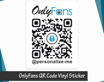 Onlyfans Custom Qr Code Vinyl Sticker Etsy