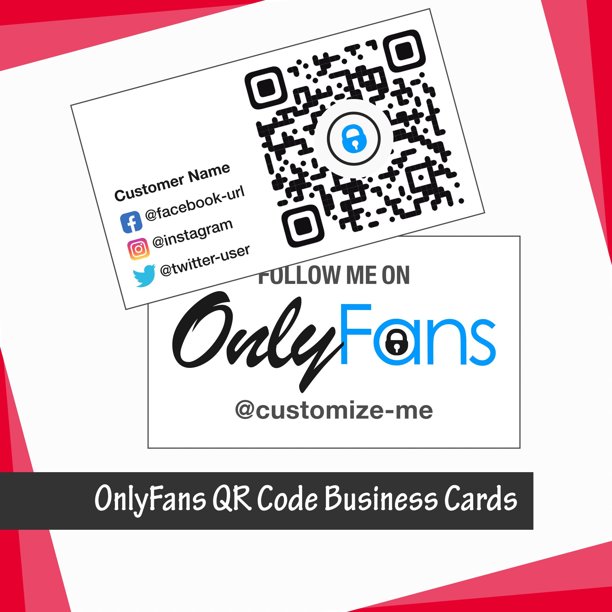 Onlyfans Custom QR Code Business Cards - Etsy