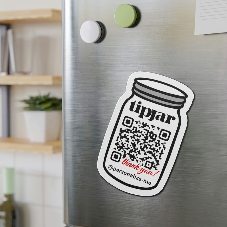 Tip Jar Scan Custom QR Code Fridge Etsy
