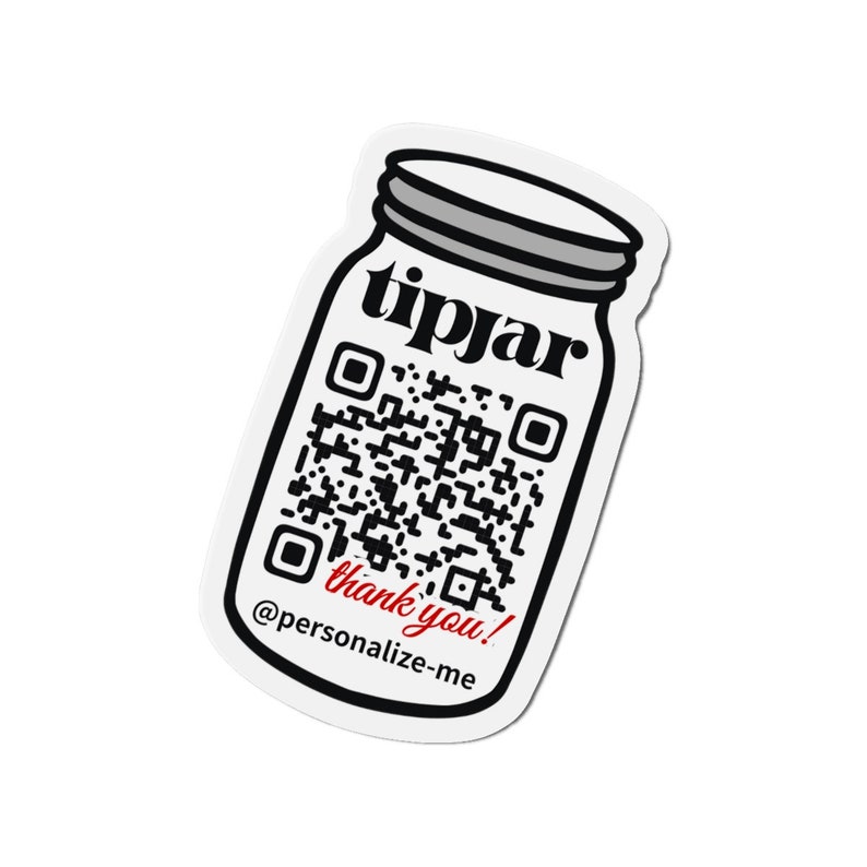 Tip Jar Scan Custom QR Code Fridge Etsy