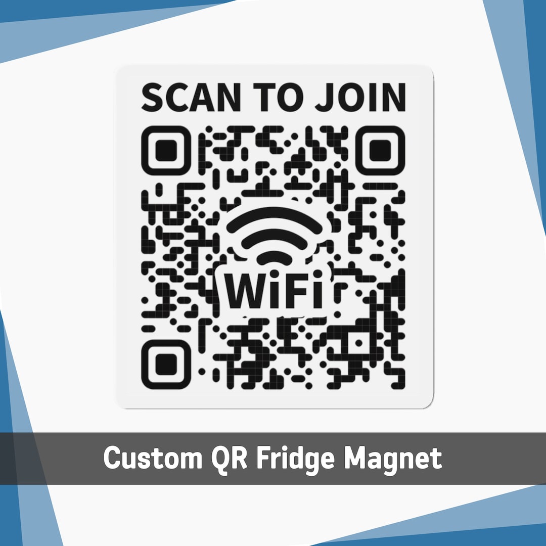 Custom Fridge QR Code Scan Join Wifi Network Etsy