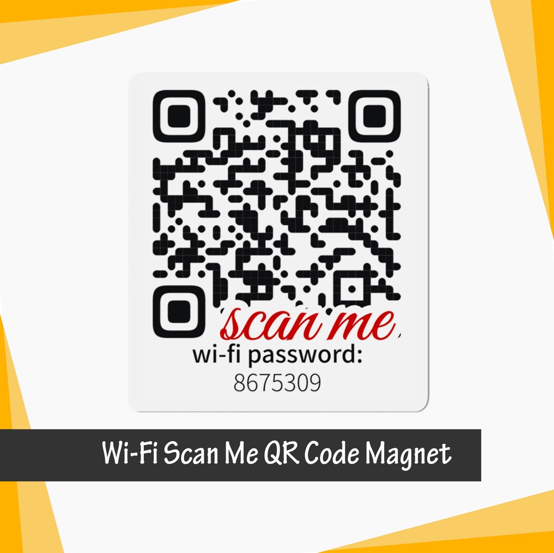 Wifi Scan Custom QR Code Fridge Etsy