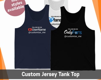Custom Cotton Jersey Tank Top | Instagram and more