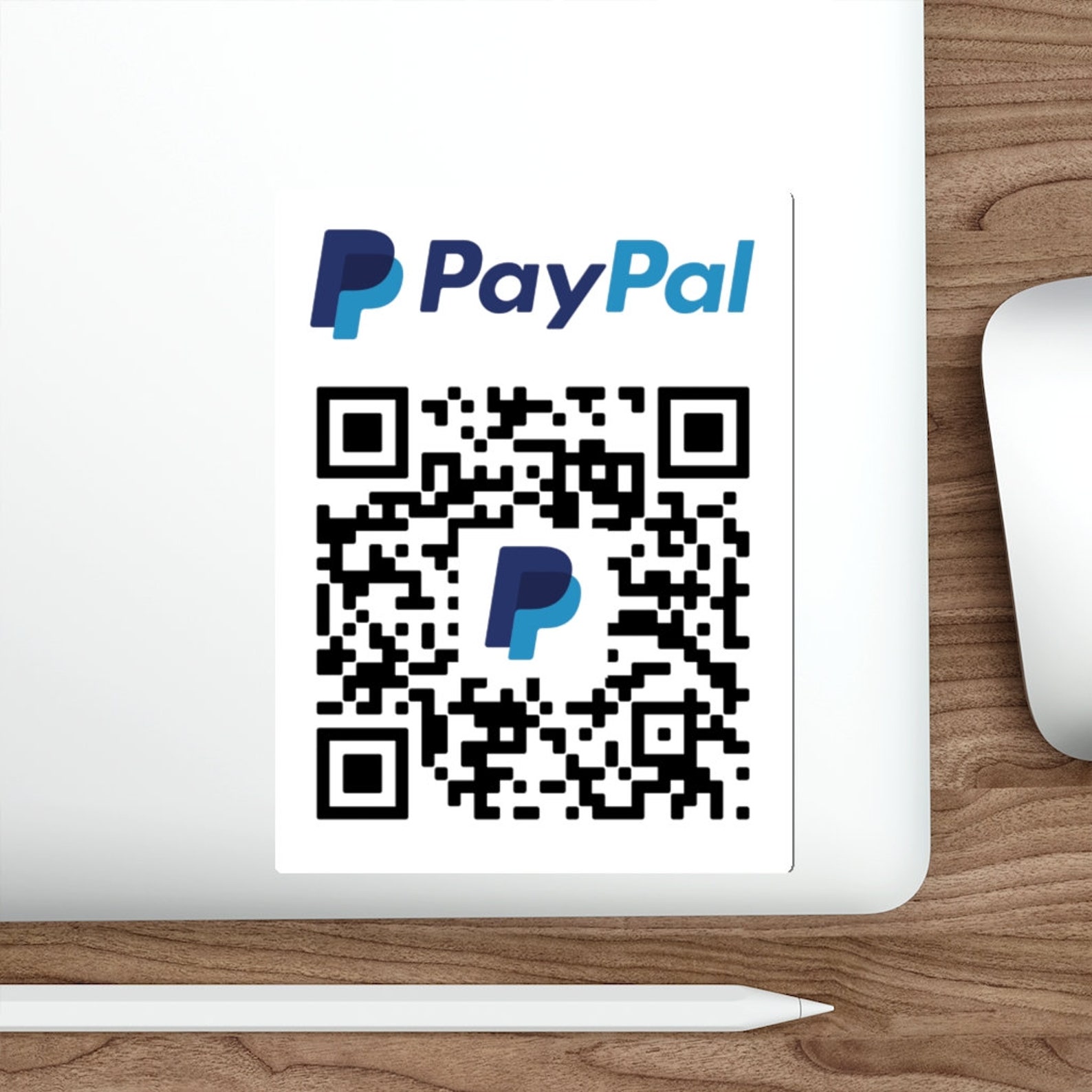 Single Custom PayPal Vinyl Sticker with QR Code Etsy