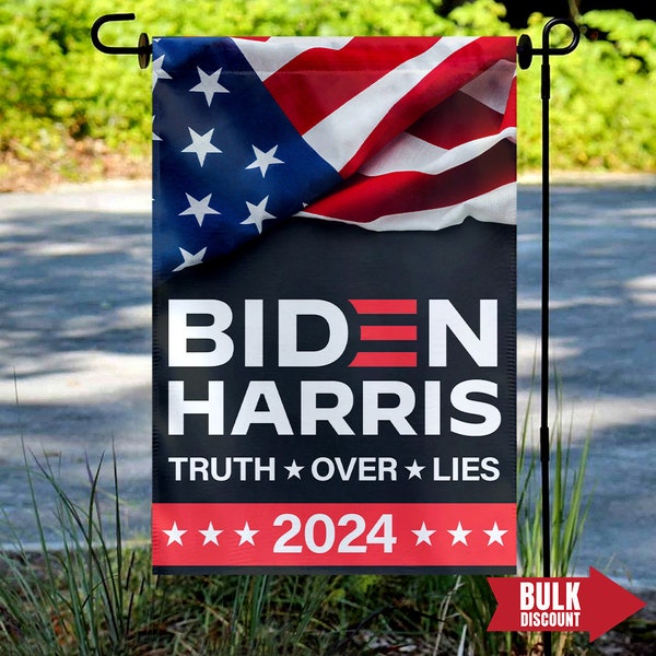 Biden Harris Truth Over Lies Flag/Biden Harris 2024 Flag/Biden For President Flag/Democrat Flag/Presidential Election Flag OGQL56