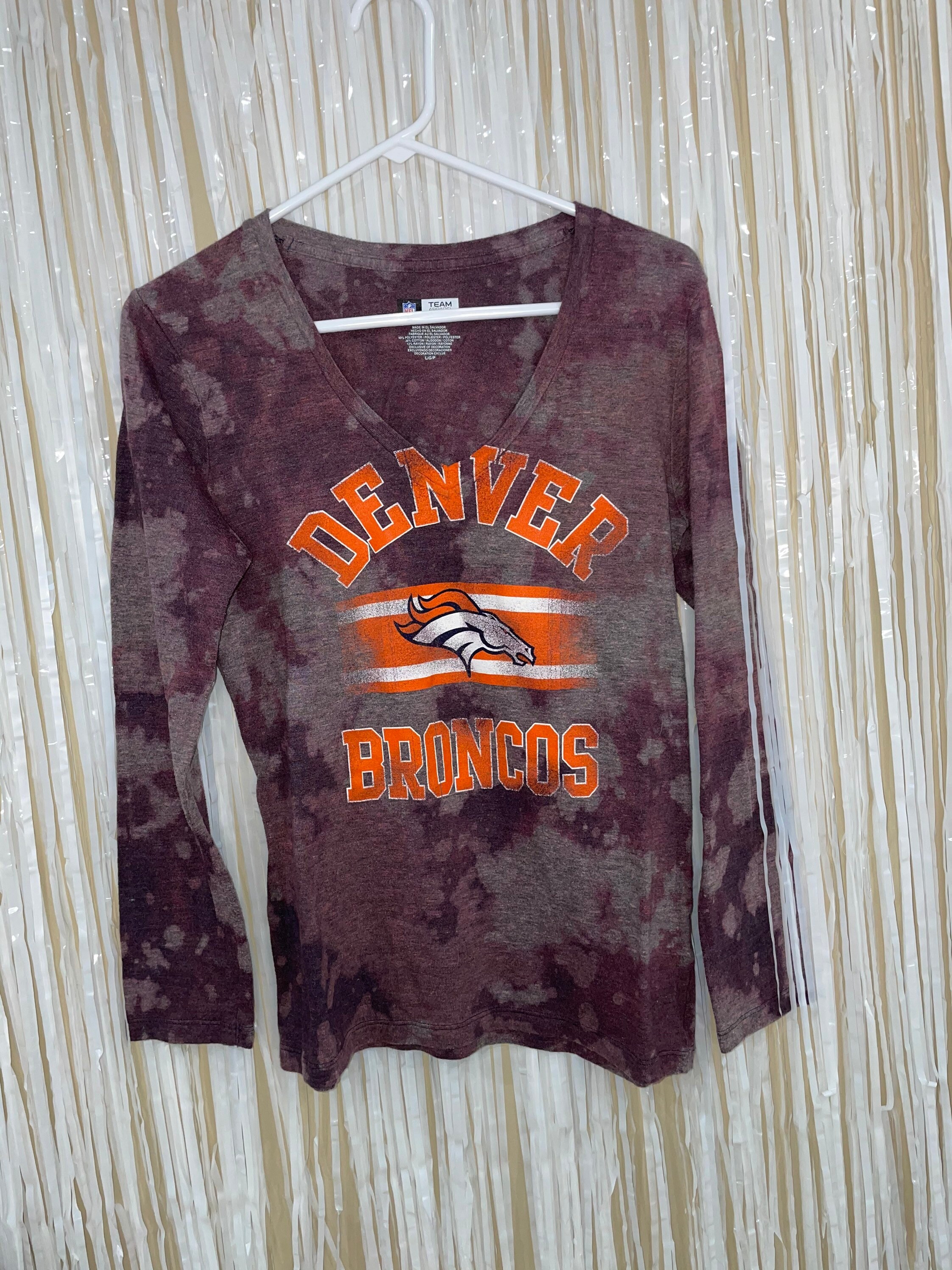 broncos v neck t shirt