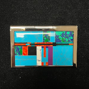 Porta-cartões de visita feito à mão (multicolorido)