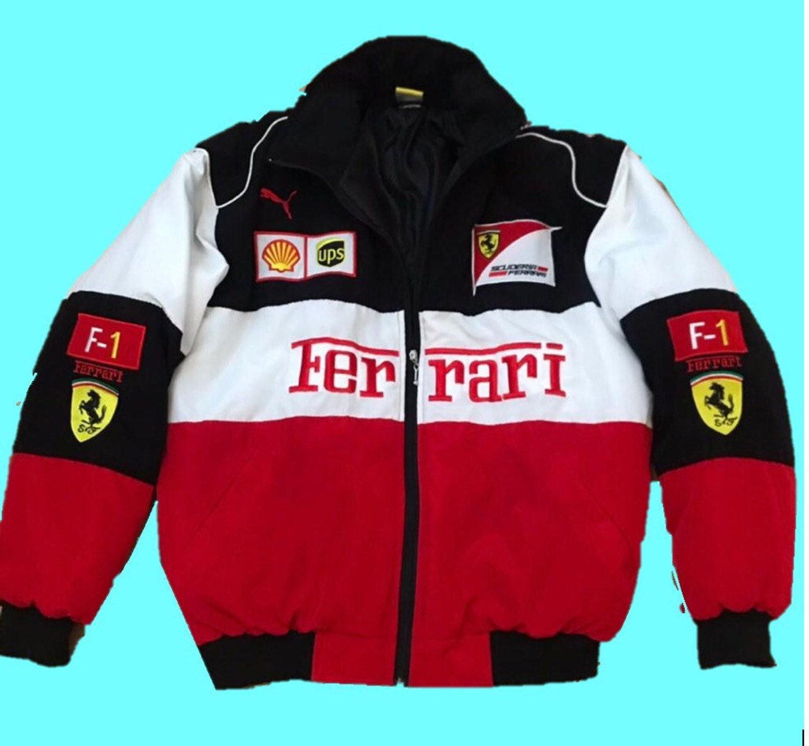 Sintético 96+ Foto Nascar Fórmula 1 Ferrari Racing Jacket / Retro ...