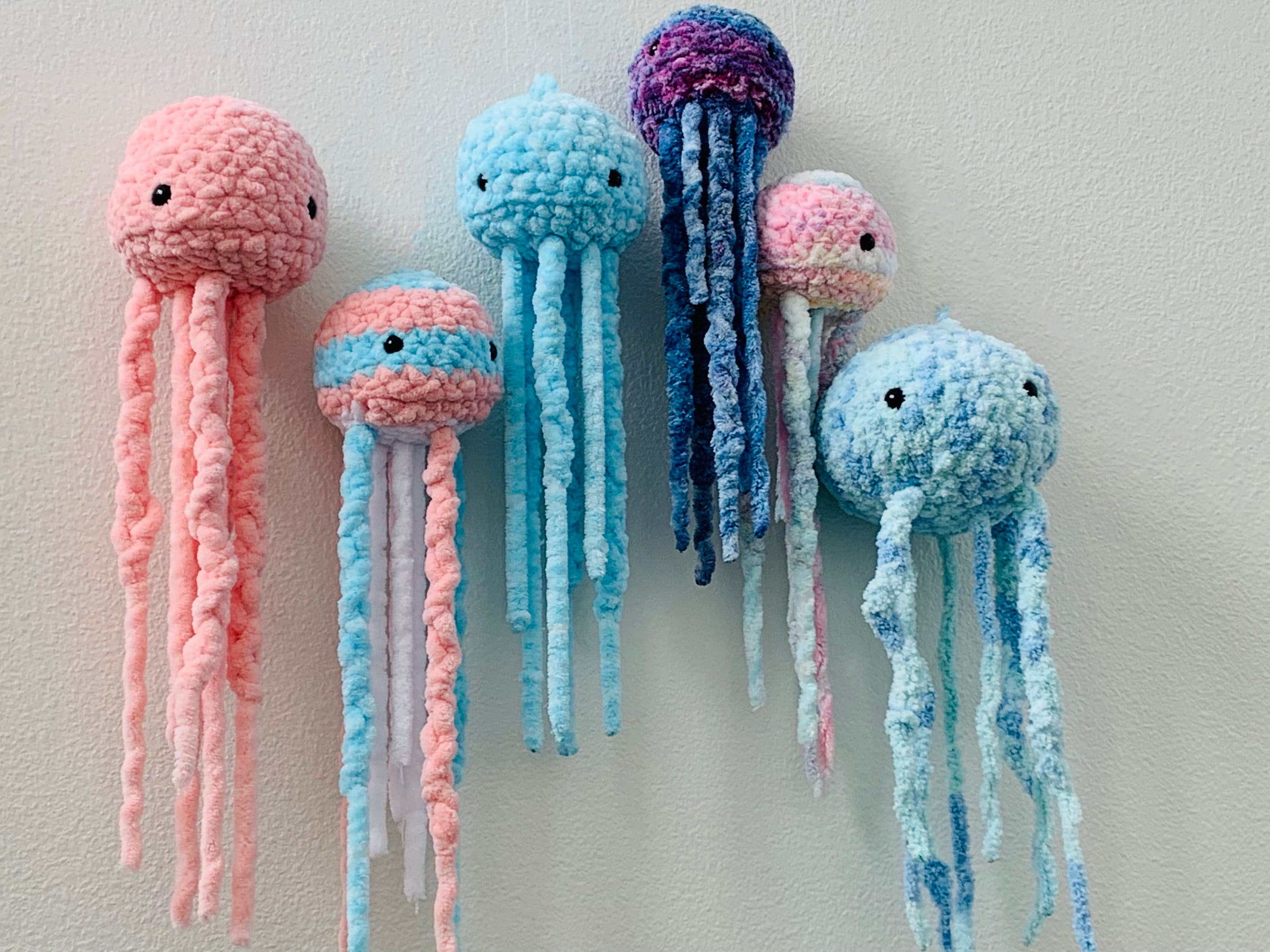 Jellyfish Crochet Soft Plush Etsy