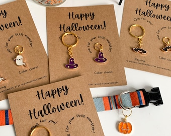Halloween Collar Charms, Halloween Dog Tag, Halloween Key Chain Set, Cat Collar Charm, Collar Accessories, Dog Lover Gift, Cat Lover Gift