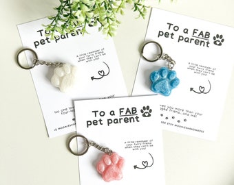 Dog Keychain, Paw Print Keyring, Dog Mum Gift, Dog Dad Gift, Gifts For Pet Lovers, Dog Owner Gift, Cat Mum, Dog Mum, Dog Dad, Cat Dad