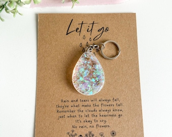 Raindrop Keychain: Handmade Positivity Gift