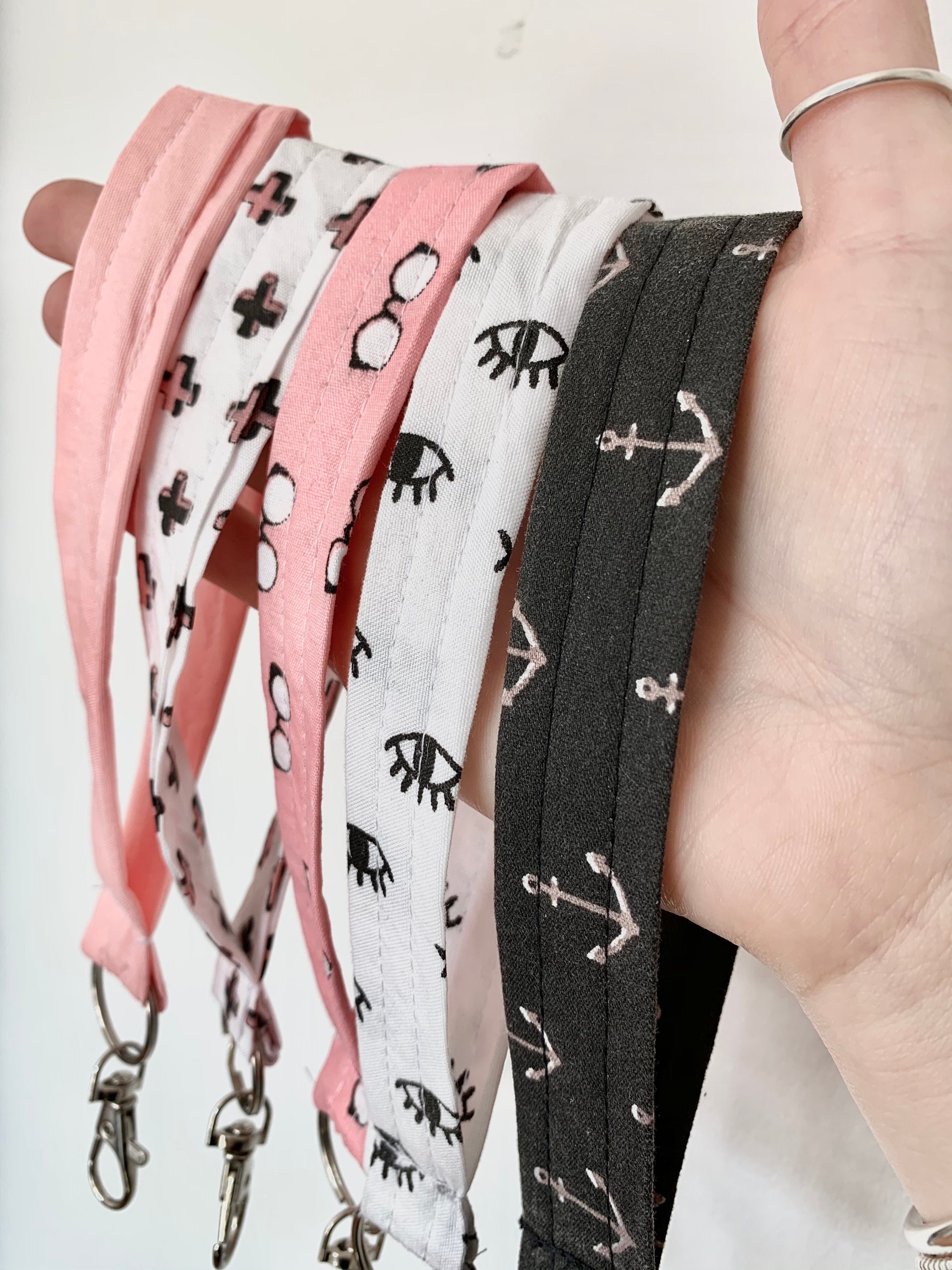 Pink Handmade Wrist Strap Keychains Fabric Keying Wrist Key Etsy UK