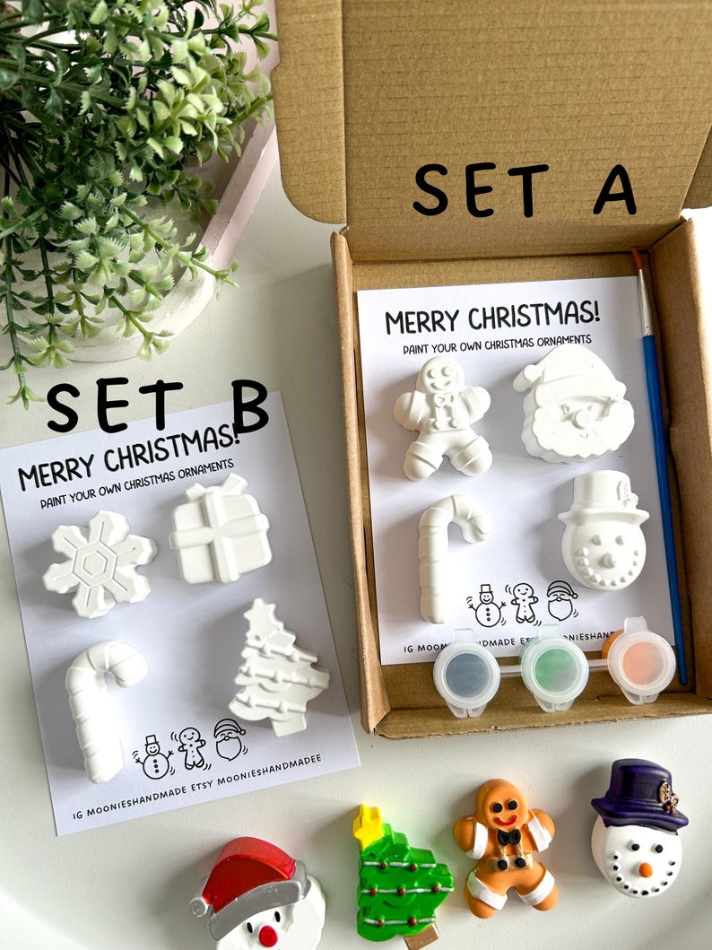 Christmas Paint Your own Kits, Stocking Fillers, Christmas Eve Box Fillers, Christmas Pottery Painting, Christmas Magnets, Christmas Crafts bild 2