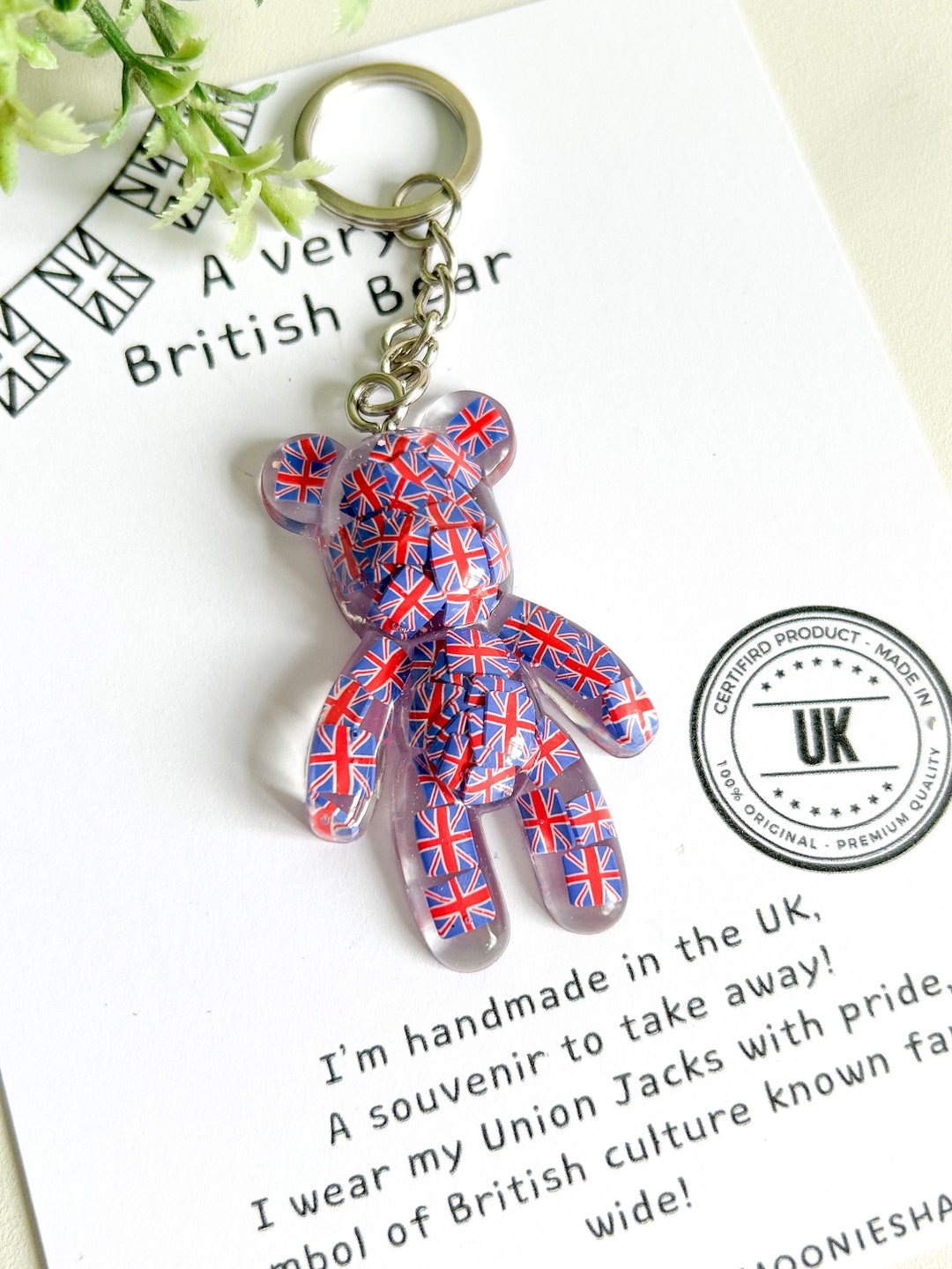 British Gifts, British Flag Keyring, United Kingdom Keychain, Worry ...