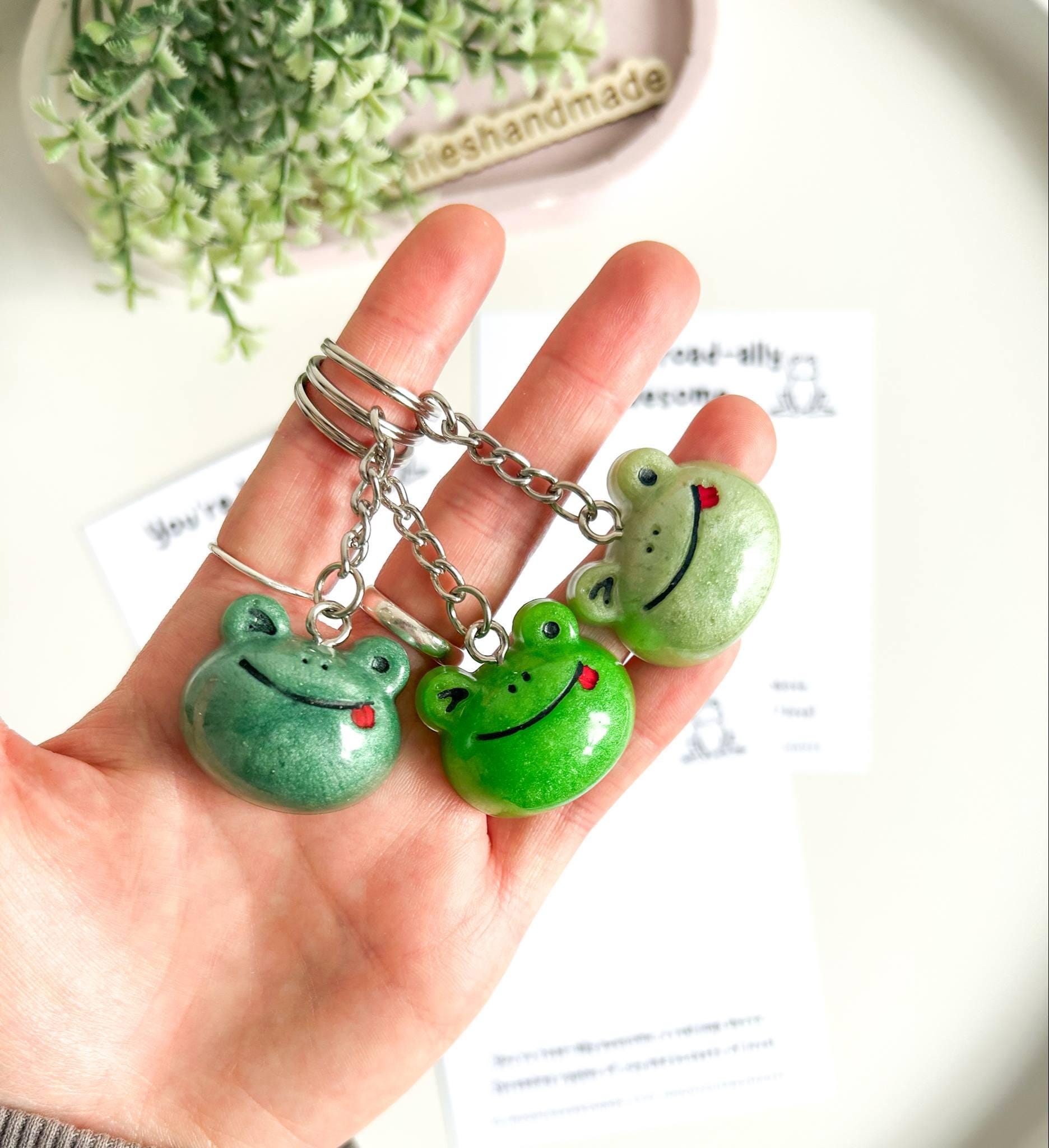 Frog Keyring, Good Luck Frog, Cute Gifts for Friends, Frog Lover