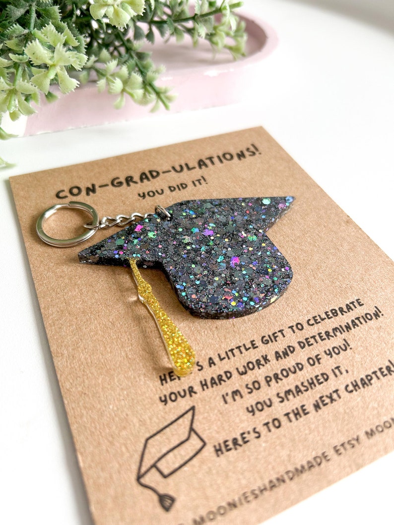Graduation Gift, Graduation Cap Keychain, End of School Gift ...