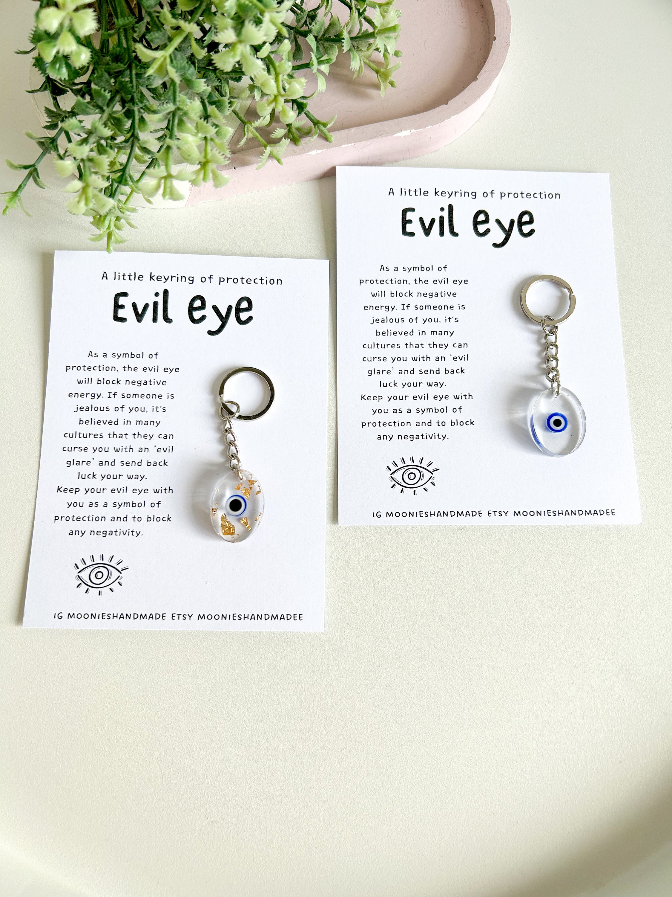 Evil Eye Keyring, Protection Keychain, Greek Evil Eye, Lucky