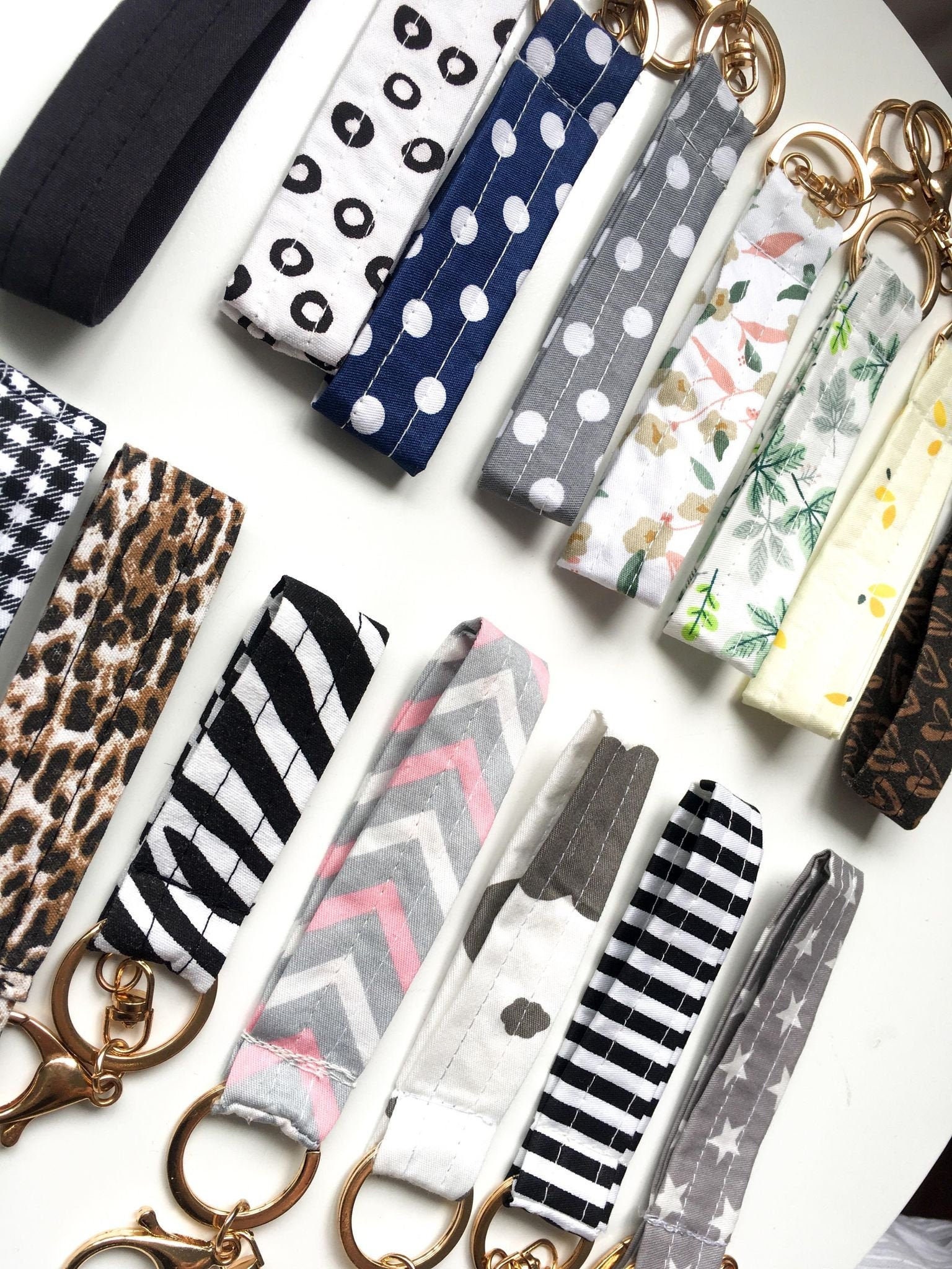 Fabric Wristlet Key Fob Keyring Hand Sewn Keychain Keyfiner Etsy UK