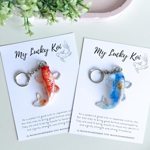 Koi Fish keyring, Koi Carp Gifts, Good Luck Gifts, Lucky Keyring, Fish Keychain, Positivity Gifts, Gifts for Him, Gifts For Her